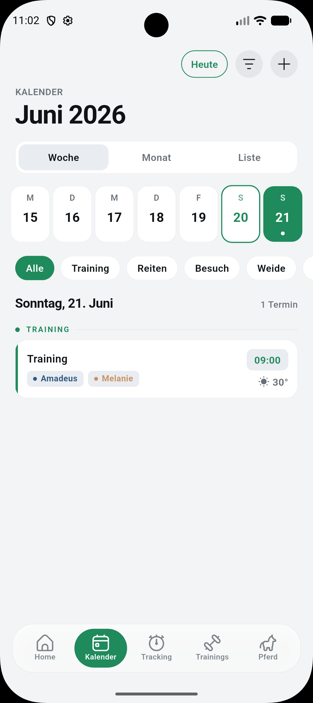 Horselino – Wochen-Kalender mit Terminen